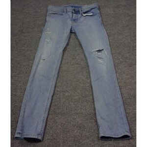 Diesel Jeans Mens 31x32 Blue Thommer Denim Pants Thrashed Washout Faded 087AX